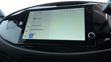 Toyota Aygo X testing in the UK - infotainment screen