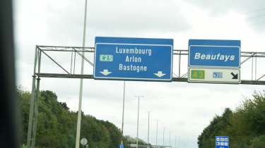 European motorway road sign