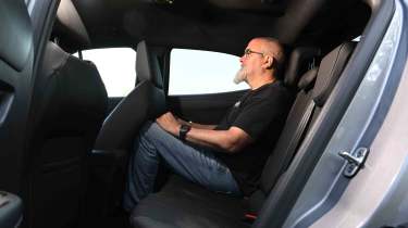 Vauxhall Mokka - rear seats, with Senior test editor Dean Gibson