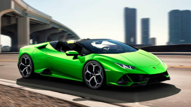 Lamborghini Huracan Evo Spyder - front action