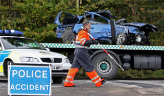 Police sign crash dangerous driving penalties