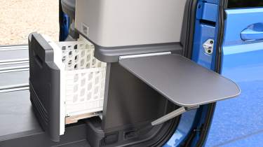 Volkswagen California eHybrid - folding table and storage