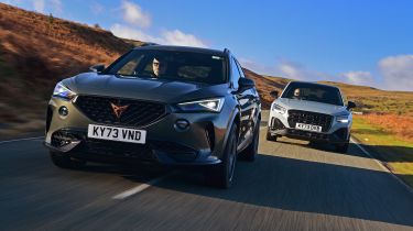 Cupra Formentor and Audi SQ2 - front tracking