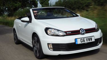VW Golf GTI Cabriolet front action