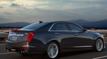 Cadillac CTS-V driving rear