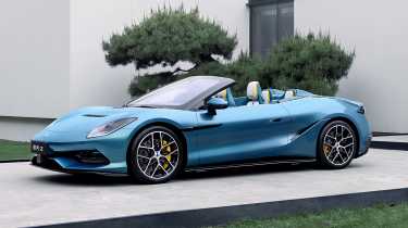 Denza Z - front angled on display