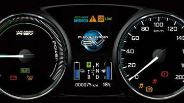 Mitsubishi Outlander PHEV dials