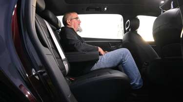 Smart #5 - rear interior, seats being sat in by Auto Express senior test editor Dean Gibson