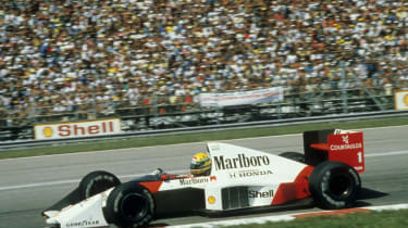 Ayrton Senna thrills the home crowd at the 1989 Brazilian Grand Prix