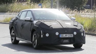 New Kia EV4 undergoing testing - front 3/4