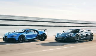 Bugatti Chiron and Rimac Nevera - tracking