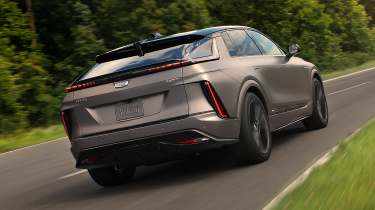 2026 Cadillac Lyriq-V - rear 3/4 tracking