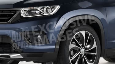New seven seat Dacia Duster - exclusive picture front detail