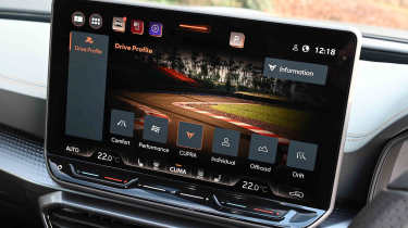 Cupra Formentor - drive mode screen