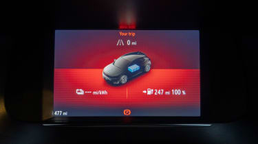 Vauxhall Corsa Electric facelift - dashboard screen