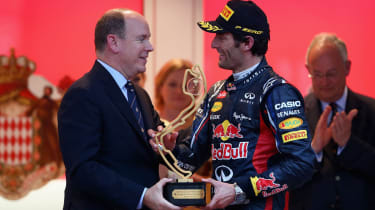 Mark Webber on the podium