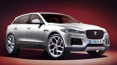 Jaguar F-Pace SUV Auto Express rendering - front
