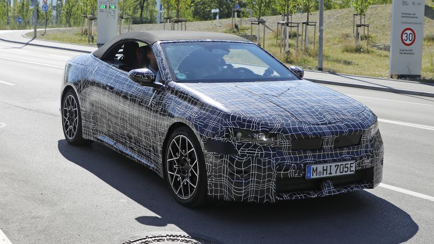 The BMW i4 is about to lose its roof and we've spotted it testing…