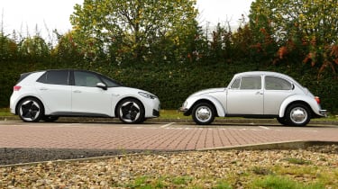 Volkswagen ID3 long termer - second report side with Beetle