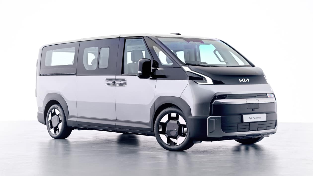 Kia PV7 Passenger studio front three quarter view