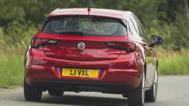 Vauxhall Astra 2019 facelift - rear cornering