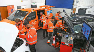 RAC working on cars