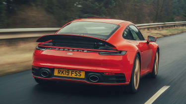 Porsche 911 Carrera S - rear tracking with spoiler up