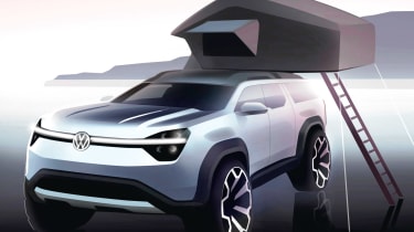 VW electric off-roader - front sketch