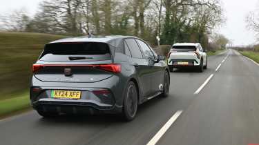 Kia EV3 and Cupra Born - rear tracking