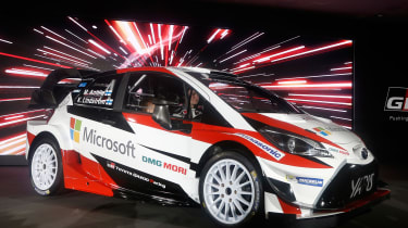 New Toyota Yaris WRC rally car - reveal front quarter 2
