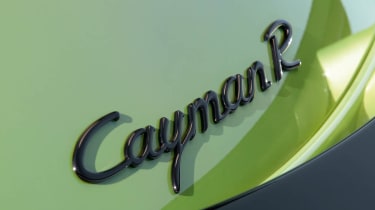 Porsche Cayman R badge