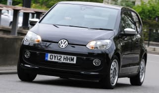 VW up! Black front cornering