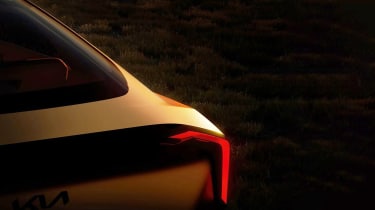 New Kia EV saloon car - rear quarter