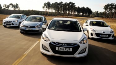Ford Focus vs VW Golf, Hyundai i30 and Mazda 3