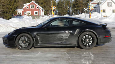 Porsche 911 Turbo S  992.2  facelift (camouflaged) - side