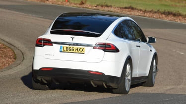Tesla Model X - rear cornering