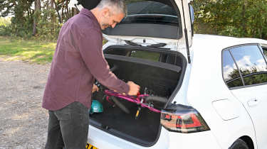 VW Golf R - bike in boot