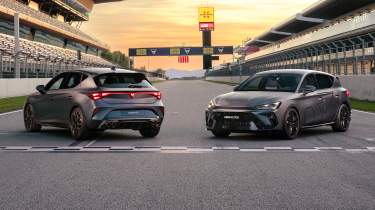 CUPRA Leon VZ TCR and CUPRA Leon VZ rear and front
