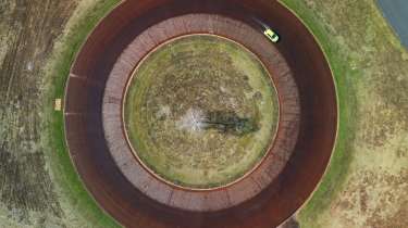 Wet tyre testing track (bird&#039;s eye view)