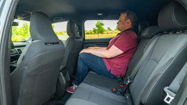 Ellis Hyde sitting in the Toyota Urban Cruiser
