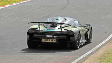 New Aston Martin Valhalla AMR testing on track - rear 