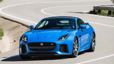 Jaguar F-Type SVR - front cornering action