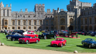 Entrants on display in the central quadrangle of Windsor Castle