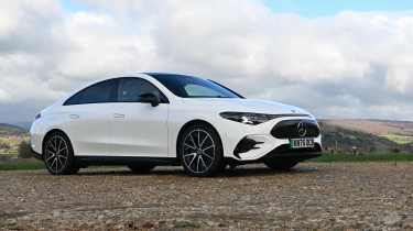 New Mercedes CLA being tested in the UK - front static 