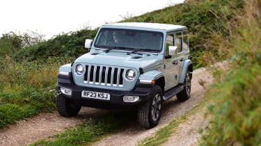 Jeep Wrangler - driving along off-road track