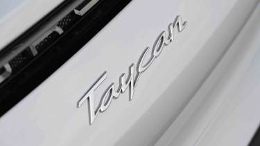 Porsche Taycan - &#039;Taycan&#039; badge detail