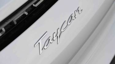 Porsche Taycan - 'Taycan' badge detail