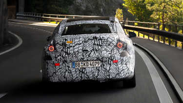 New Mercedes CLA in camo - rear end