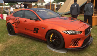 Jaguar XE SV Project 8 - red Goodwood front