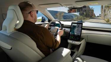 Ellis Hyde driving the Volvo ES90
